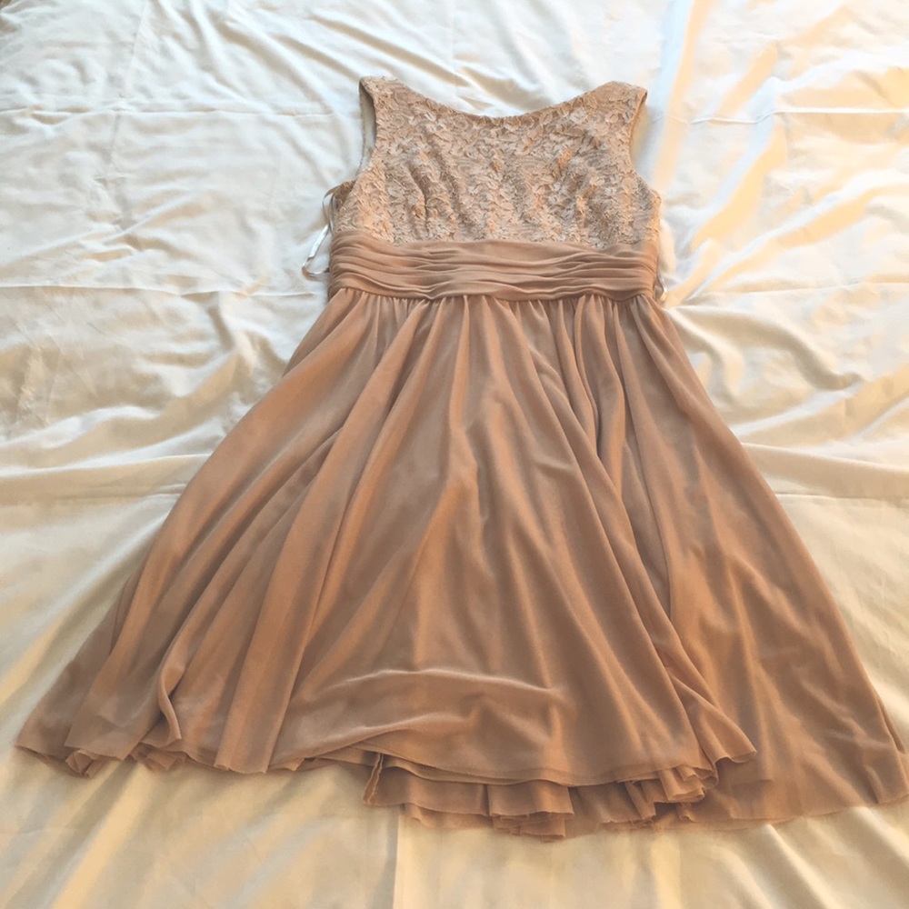Size 8 JH evenings tan dress